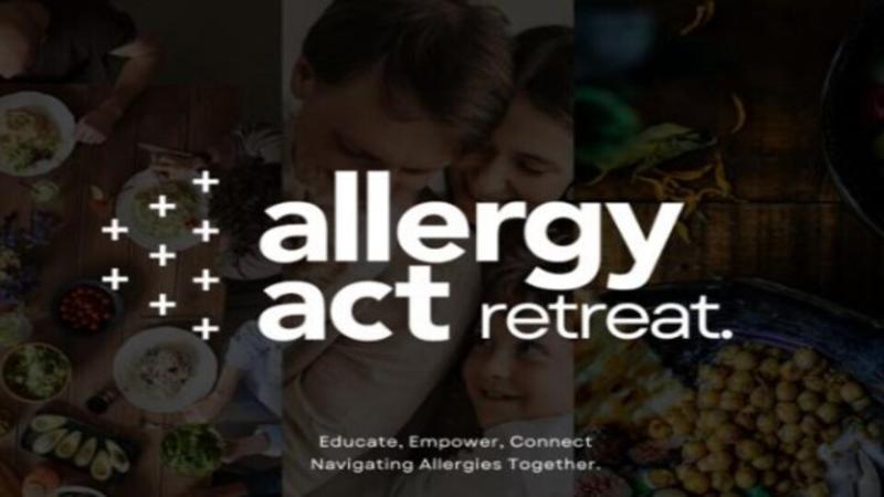Banner promoting allergy act retreat